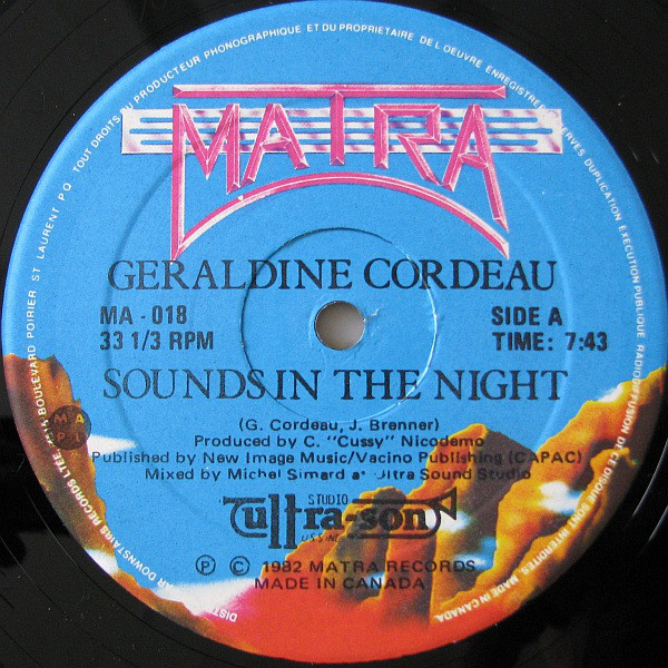 Now playing: Geraldine Cordeau - Sounds In The Night